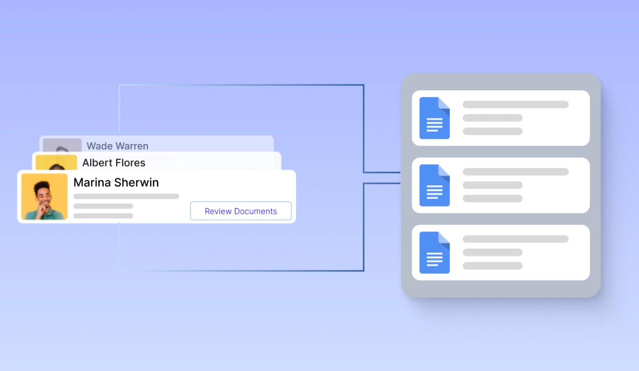 Automated receipt OCR system assigning reviewers and categorising extracted receipt data into organized document groups by expense type, vendor, or department for streamlined financial tracking.