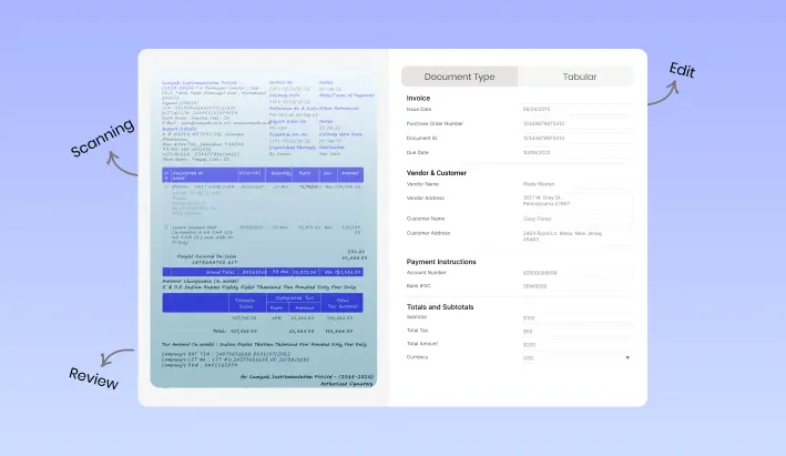 Many Word documents include scanned pages or handwritten notes, making data extraction difficult without OCR. Advanced OCR and handwriting recognition are required to accurately extract and digitize such document data.
